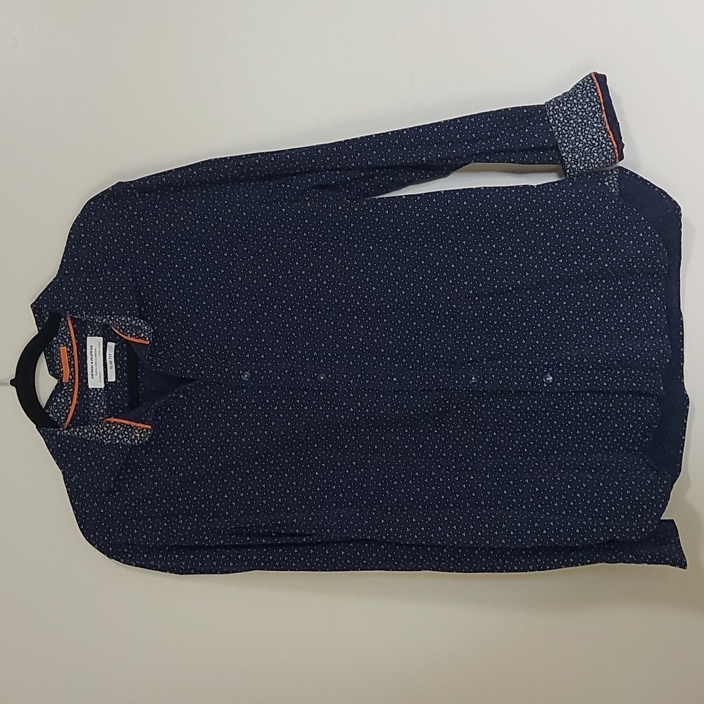 XL Denim & Flower casual button down long sleeve